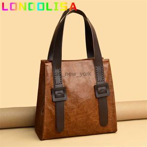 Totes Brand Oil Bolsos de hombro de cuero para mujer 2022 Ladies Luxury Designer Casual Tote Top-Handle Bags High Quality Women Sac A Main HKD230818