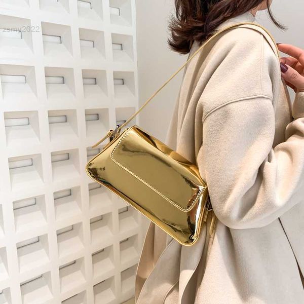 Totes marque sac carré en cuir brillant pour femmes mode aisselle sac haute qualité sac à bandoulière mignon sacs à main et sac à main dames sacs à main