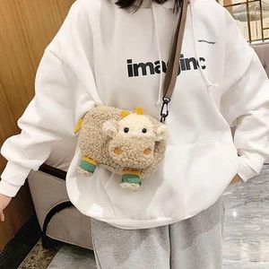 Fourre-tout dessin animé vache imprimé Sac à bandoulière pour femmes Oxford tissu mignon Kawaii petite poupée sacs à bandoulière concepteur Femme voyage Sac Femme