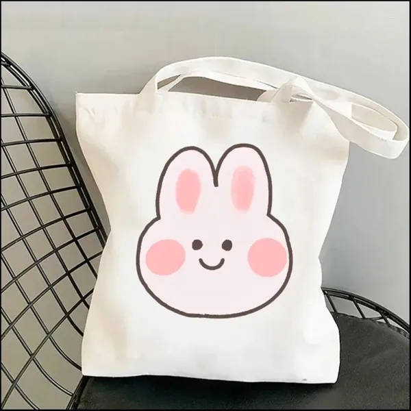 Totes dibujos animados lindos bolsos de hombro para mujeres de avatar kawaii lienzo de compras bolsos de chicas de moda