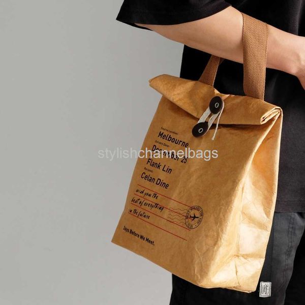 Totes Casual Dupont Paper In N Out Bag Lunch Bag Designer Sacs à main de haute qualité imperméable à l'eau Keep Warm Bento Bags pour femmes Kraft Tote 0301/23