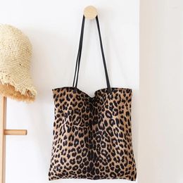 Totes klassieke luipaard printing bovenhandle tas vrouwelijke casual open winkels shopper vrouwen vrouwelijke felle stof handtas