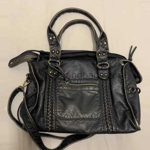 Totes Cross Body Moto Bikertassen Voor Luxe Designer Handtassen 2023 Nieuw In PU Wassen Vintage Oud Koper Geweven Klinknagel Grote Capaciteit stijlvollehandbagsstore