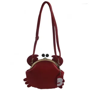 Totes Cute Crab Bag Uniek ontwerp Dames Animal Messenger Dames Crossbody Schoudercadeau voor meisjes (rood)