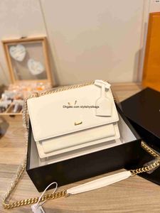 Totes Designers Luxury Tote Purse Handtas Berichttassen Cluth Top Kwaliteit merk Classic echt lederen Crossbody Gift Box Kate Gold Chain Cattlehide White