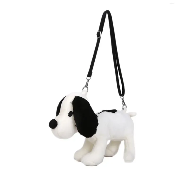 Totes Bolso cruzado para perros Novedad Cachorro Suave Relleno Monedero de viaje Creativo Felpa Mujer Hombro para citas de vacaciones