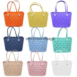 Totes Eva Beach Basket Bolsa de mano extra grande Bolsa de almacenamiento de playa Bolso de mujer Bolsas de compras de silicona Bolsas de viaje Bolsas de juguetes a prueba de arena para playaH24219