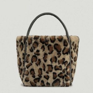 Totes Sacs de soirée Léopard en peluche Épaule Sac à bandoulière pour femme Fausse fourrure Petit sac à main Fourre-tout d'hiver Femme Casual Seau Sacs Poignée Sac Purses12291229