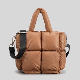 ToEs avondtassen vierkante gezwollen gewatteerde draagtas voor vrouwen ruimte katoen mini handtas winter kleine schouder crossbody tassen mode onderarm tas 2022 ins12291229