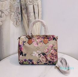 Totes Automne Hiver Véritable Spectacle En Cuir Fleurs Florales Sac À Main Avec Cadenas Femmes Designer CrossBody Sac À Bandoulière