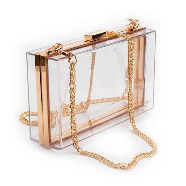 Totes Mode Sac Fourre-Tout Femmes Acrylique Clair Bourse Mignon Transparent Bandoulière Lucite Voir À Travers Les Sacs À Main Soirée Embrayage Événements Stad220w