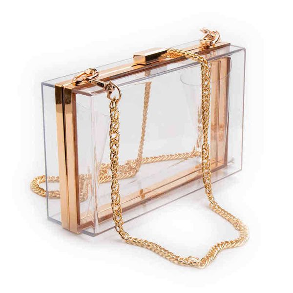 Totes Bolso de moda Tote Mujeres Acrílico Monedero transparente Lindo Crossbody transparente Lucite Ver a través de bolsos Embrague de noche Eventos Estadio Aprobado 221124