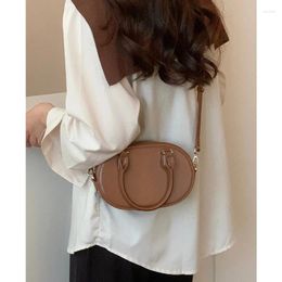 Bakken Mode Exquise Korea Commuter Dames Tas Effen Eenvoudig Rits Ontwerp Kleine Handtas All-match Temperament Crossbody