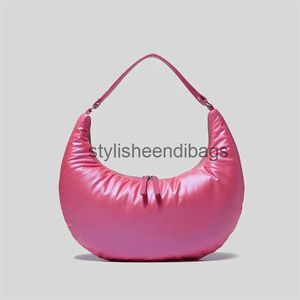 Totes Mode Demi-Lune Sapce Rembourré Femmes Sacs À Bandoulière Designer Down Coton Lady Sacs À Main De Haute Quailty Grand Fourre-Tout Sacs À Main D'hiver 2021stylisheendibags