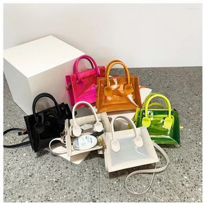 Totes Fashion PVC Jelly Bag Women Transparent Handbag Lady Phone Purse Playa de verano Bolsas de hombro transparente