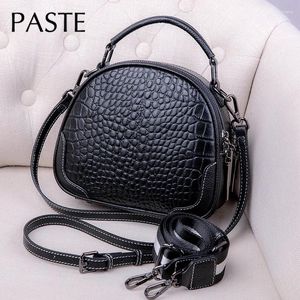 Totes Fashion Round Shape Tote Green Designer Crocodile Match Cow Hide Le cuir Femmes Hands sac à main