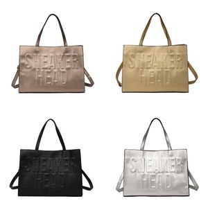 Totes Fashion Solid Letter Sac à main pour femme Grande capacité Sac fourre-tout étanche 230116