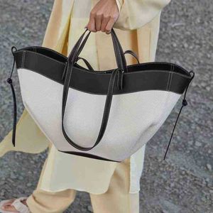 sacs de créateurs Totes French Po Canvas luxurys handBag Cyme Leather Portable Large Capacity Shopping Tote Bag 220901