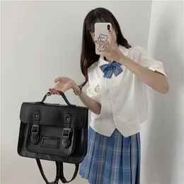 Totes gothique Lolita JK uniforme sac Harajuku femme fille Punk dentelle croix sacs à bandoulière sac à main Y2K bandoulière fourre-tout Transparent 2024