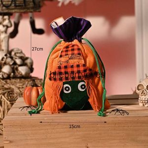 Totes Halloween sac de bonbons décoration portable sac de citrouille enfants bonbons scène décoration cadeau sac tissu bag05blieberryeyes