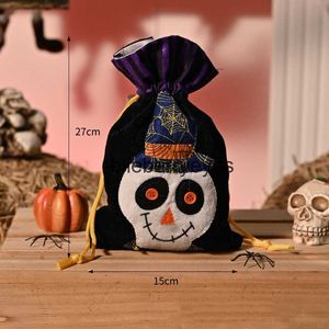 Bakken Halloween snoep tas decoratie draagbare pompoen tas kinderen snoep scène decoratie cadeauzakje doek bag08blieberryeyes