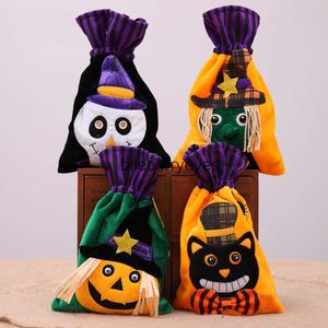 Totes décorations d'Halloween non tissé sac à main créatif sac cadeau citrouille pour enfants robe de soirée Upblieberryeyes