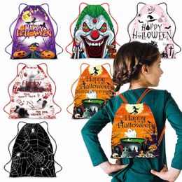 Taschen Halloween Kordelzug Rucksack Tasche Tragbare Doppelschulter Kordelzug Riemen Tasche Blut Handschlaufe Pocketblieberryeyes