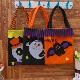 Bakken Halloween Handheld Suikerriet Zak Kinderen Snoep Tas Pompoen Tas Decoratie Rekwisieten Geschenktas Niet geweven Fabricblieberryeyes