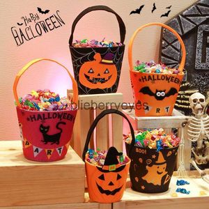 Sac de citrouille d'Halloween fourre-tout sac de sucre portable sac de bonbons sac cadeau pour enfants d'Halloween13blieberryeyes