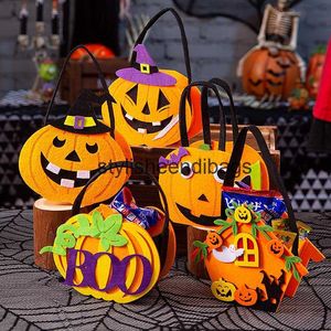 Bakken Halloween Suikerzakken voor kinderen Handheld Snoepzakken voor kleine geschenken Decoratie Pompoenzakken Scènedecoratie Props12stylisheendibags