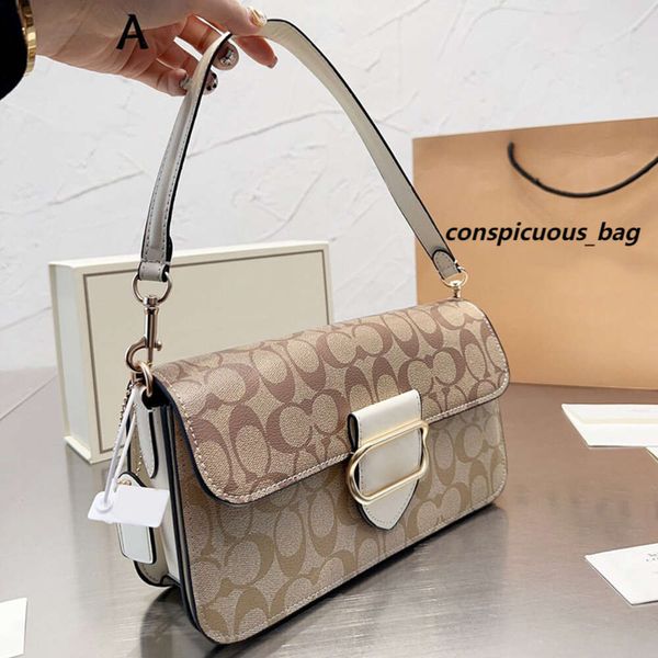 Totes Bolso de diseñador Bolso Mujer Clásico Imitación Marca Costura Carta Hebilla Flor Hombro Versátil Commuter Party Cena