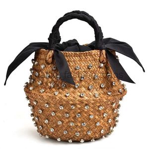 Totes Facture de vacances à sac embellie STR embelli avec des dames perlées bucket Diamond Designer Hotbagscatlin_fashion_bags