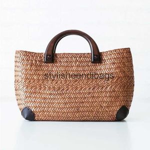 Fourre-tout fait à la main sac de paille rétro rotin femmes pratique plage Simple Art tissage bolso mujer bandolera bolsas FashionH24217