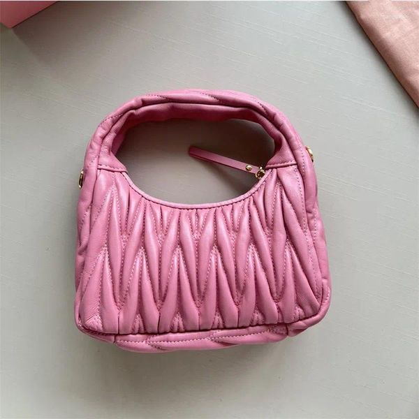 Totes Diseñador de alta calidad Bolsa de axila Diseño de artesanía plisada Masturas de embrague de mujeres y bolsos para mujeres para mujeres