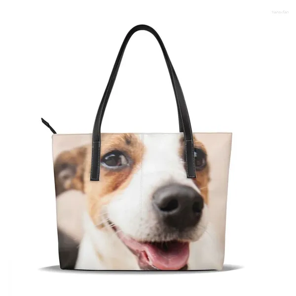 Totes Jack Russel sac à main sacs à poignée supérieure tendance universitaire sac fourre-tout en cuir imprimé grands sacs à main pour femmes