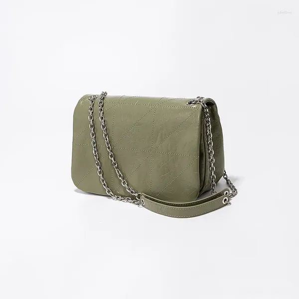 Jonlily femmes sac à bandoulière en cuir véritable femme mode sac à main longue chaîne bandoulière décontracté sac à main sac à main-KG1349