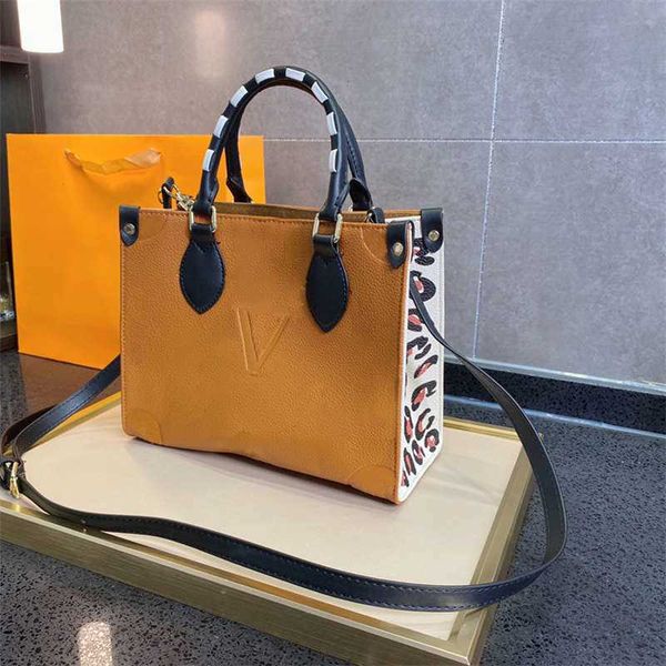 Totes Lady Handbag Designer Bag Moda Mujer Estampado floral Paquete Leopard Shopping Cross Body Lock Bolsos de lujo Diseñador Tote Bags top