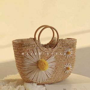 Totes Little Daisy Str Bague en bois sac à main tissé Bagcatlin_fashion_fashion