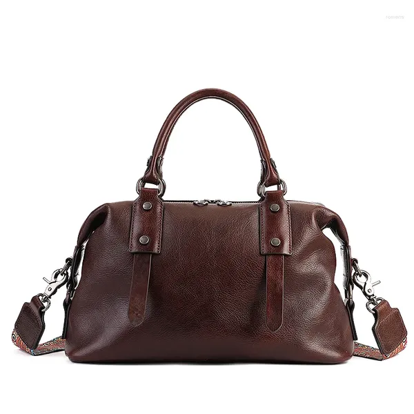 Totes Luxury Designer Vintage Grands épouses femmes Sac à main en cuir véritable rétro Sac à main célèbres Sac doux Real Sac