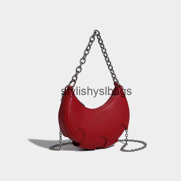 Totes Designer de luxe Femmes Demi-Lune Sac 2023Été Paris Fashion Week Nouveaux sacs à main Dames Advanced Épaule Messenger Chaîne Sacs à main H240330