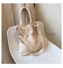 Totes Luxury Handbag Women's 2023 Nouveau Messager rétro tricoté Caitlin_Fashion_Bags