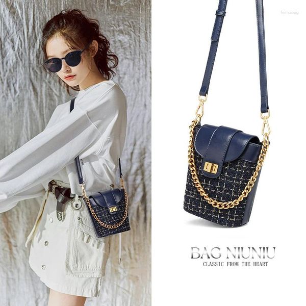 Totes mini sac d'épaule Fashion Pu Leather Handsbag Summer Luxury Designer Messenger Phone Polyday Trend Chain Chain Bucket