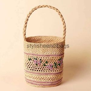 Totes Nouveau sac tissé en raphia sac à main brodé str sac à main shopping femme amour herbe tissé à la mainstylestyndibags