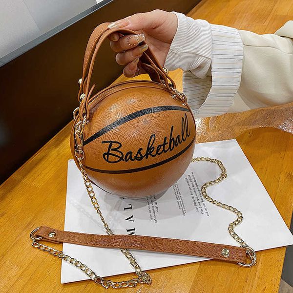 Totes nueva moda versátil creativa divertida personalidad baloncesto bolso de mensajero de mano femenino