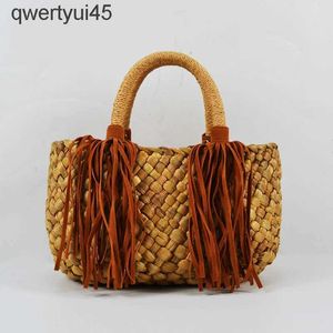 Totes Nouveau sac pour femme à pompon tissé en herbe de yacint d'eauH24220