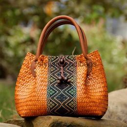 Totes Nouveaux sacs tissés pour femmes Vêtements en coton et lin Rotin Loisirs plage Smallstylisheendibags