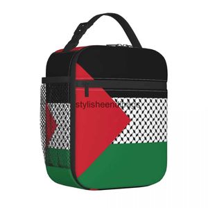 Totes Palestijnse vlag geïsoleerde lunchzak koeltas maaltijd container hatta keffiyeh grote lunchbox handtas werk H240504