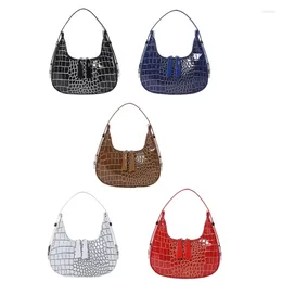 Totes Practical Moon Sac Pu Leather Handbag Perfect pour le shopping et la datation 066F