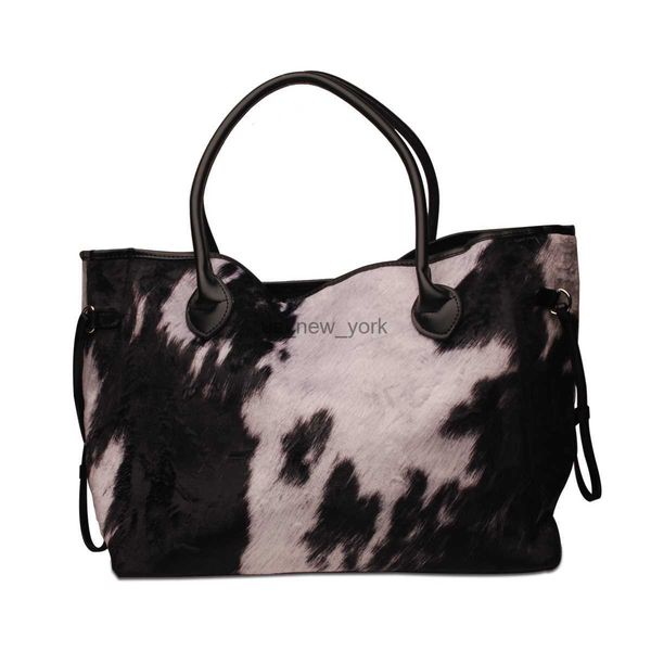 Totes Pre-pedido Muestra Vaca Estampado Pelo de gamuza Oculto Bolso tote Bolso de cuero Bolsos de hombro para mujer Bolsos de cuero Totes DOM1071431 HKD230818