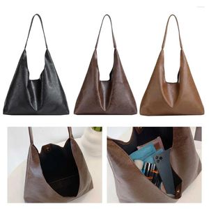 Totes PU veganistisch leer slouch tas grote capaciteit dames crossbody effen kleur onderarm hasp sluiting casual stijl woon-werkverkeer